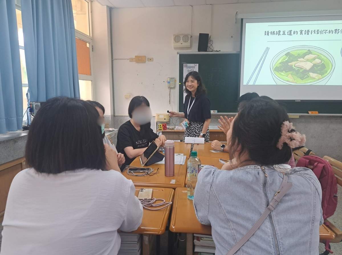 Participants share their ingredient cards and use one adjective to describe the food’s characteristics while introducing themselves.
